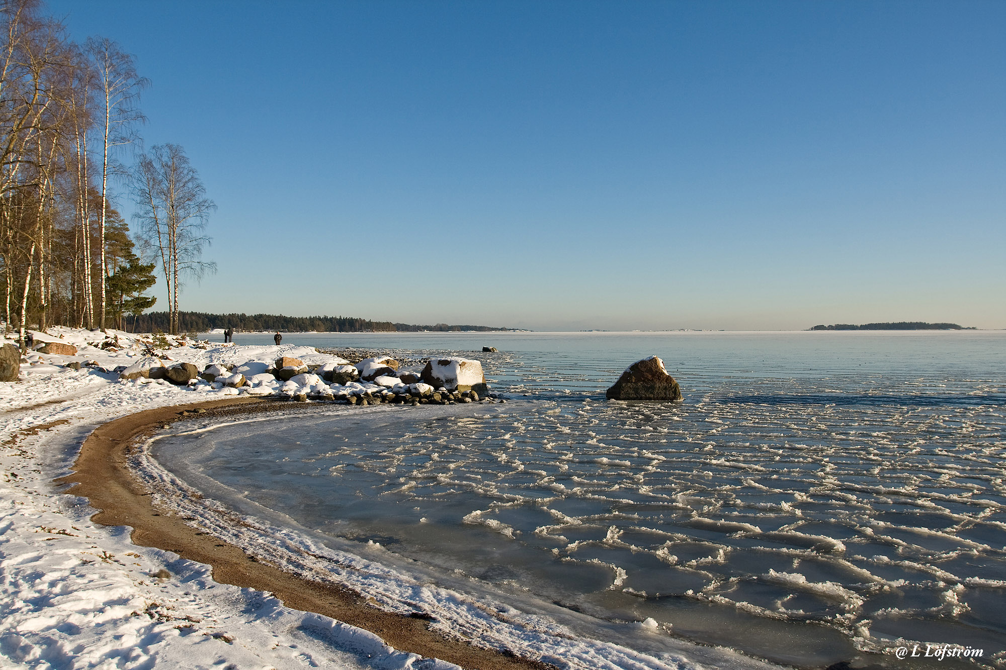 Landscapes-Beach in winter