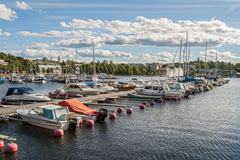 View from Halkosaari marina towards Lappeenranta city - Last view 2022-07-13