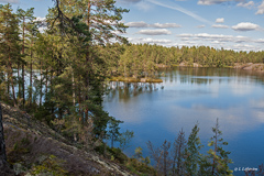 Lake Saaren musta, which gets its Finnish name from the small island - Last view 2021-04-25