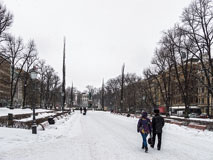 Snowing in Esplanade park, Helsinki - Last view 2021-11-24